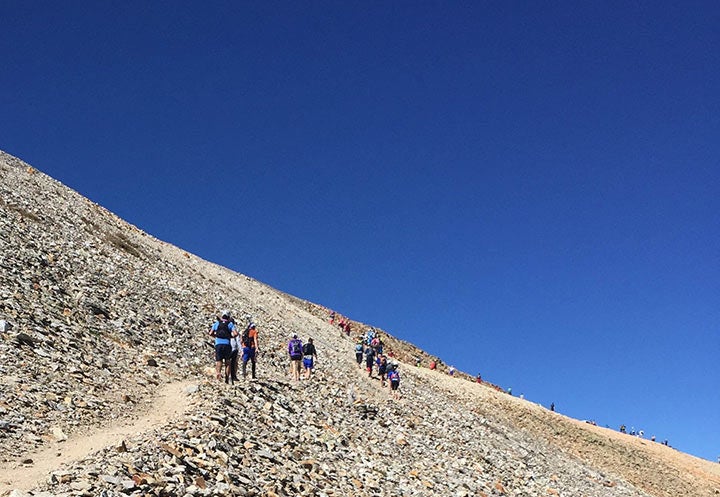Approaching the summit of Imogene Pass.