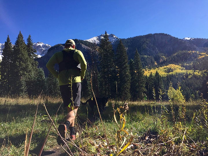 A runner at the Deep Creek Trail Half Marathon, in Telluride.
